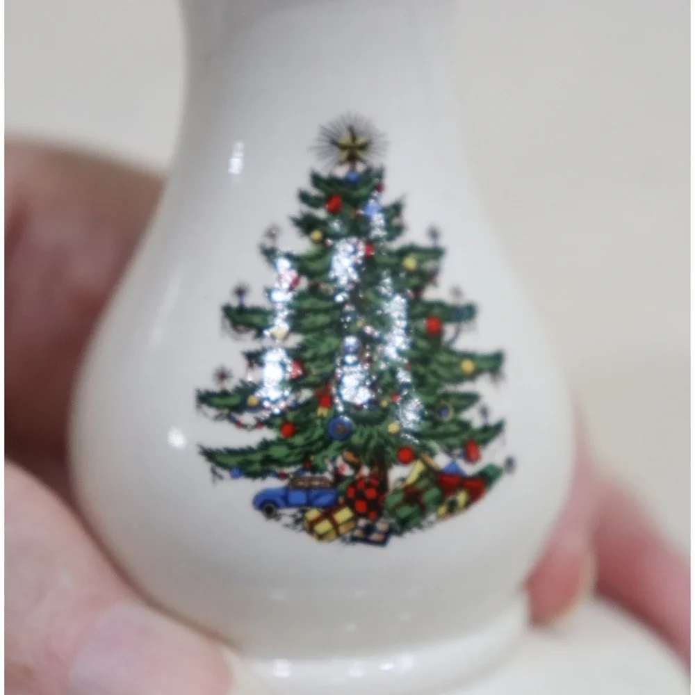 Cuthbertson Original Christmas Tree Ceramic Taper Candlestick Holder England 4in